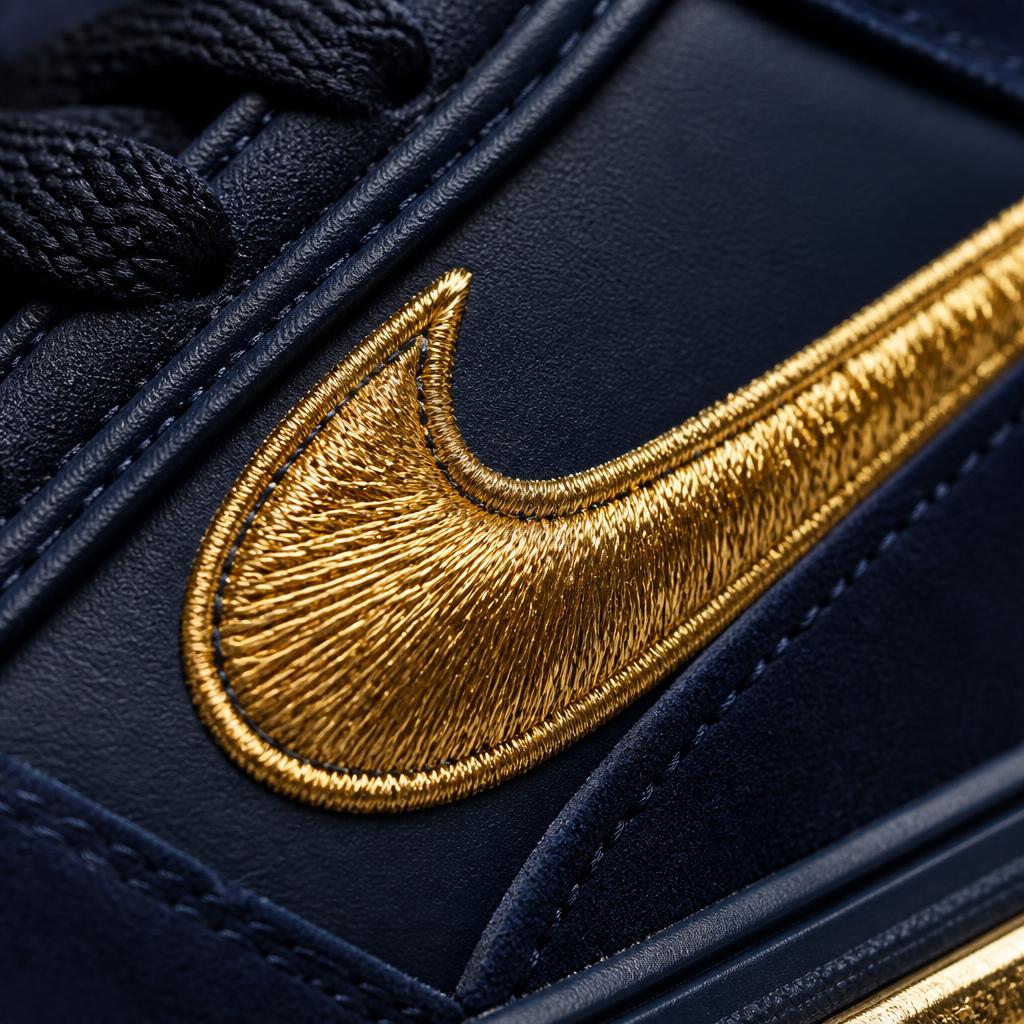 Metallic Gold Swoosh